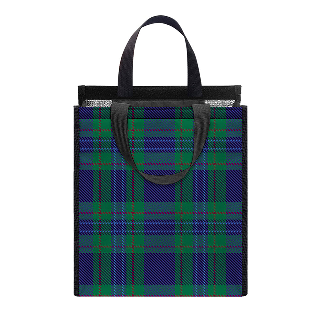 Blue Green And Red Tartan Pattern Print Insulated Lunch Tote