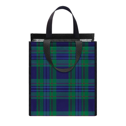 Blue Green And Red Tartan Pattern Print Insulated Lunch Tote