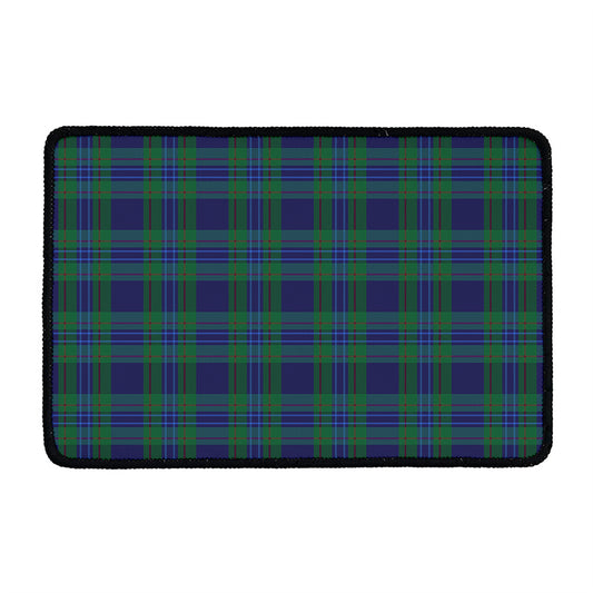 Blue Green And Red Tartan Pattern Print Kitchen Mat