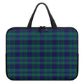 Blue Green And Red Tartan Pattern Print Laptop Sleeve With Handle