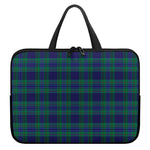 Blue Green And Red Tartan Pattern Print Laptop Sleeve With Handle