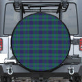 Blue Green And Red Tartan Pattern Print Leather Spare Tire Cover
