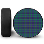 Blue Green And Red Tartan Pattern Print Leather Spare Tire Cover