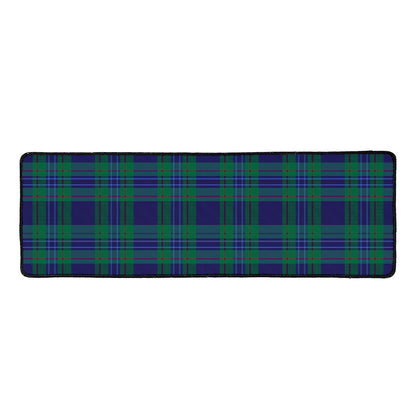 Blue Green And Red Tartan Pattern Print Long Kitchen Mat