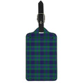 Blue Green And Red Tartan Pattern Print Luggage Tag