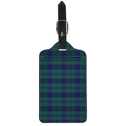 Blue Green And Red Tartan Pattern Print Luggage Tag