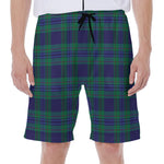 Blue Green And Red Tartan Pattern Print Men's Beach Shorts