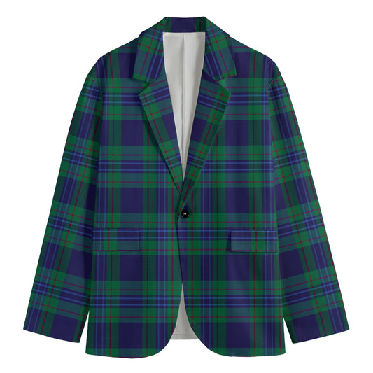 Blue Green And Red Tartan Pattern Print Men's Blazer