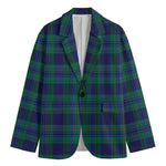 Blue Green And Red Tartan Pattern Print Men's Blazer