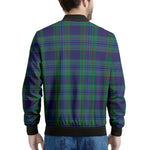 Blue Green And Red Tartan Pattern Print Men's Bomber Jacket