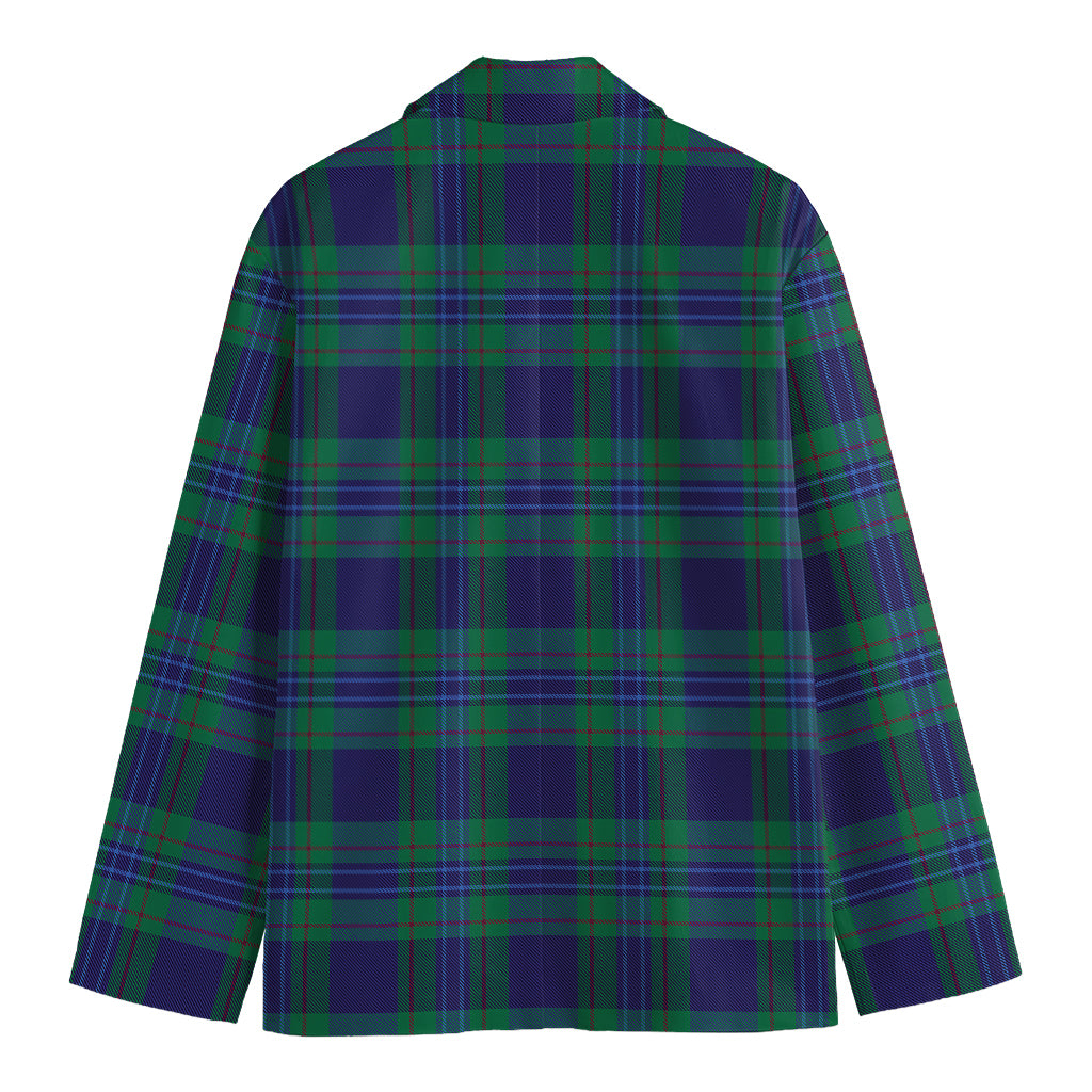 Blue Green And Red Tartan Pattern Print Men's Cotton Blazer