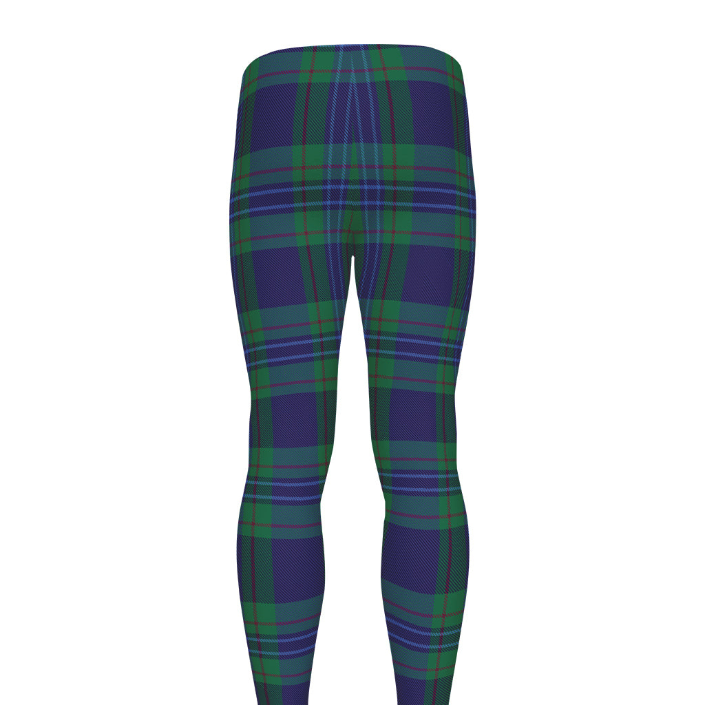 Blue Green And Red Tartan Pattern Print Men's leggings