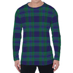 Blue Green And Red Tartan Pattern Print Men's Long Sleeve T-Shirt