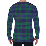 Blue Green And Red Tartan Pattern Print Men's Long Sleeve T-Shirt