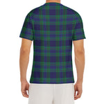 Blue Green And Red Tartan Pattern Print Men's Short Sleeve Rash Guard
