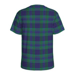 Blue Green And Red Tartan Pattern Print Men's Sports T-Shirt