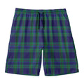 Blue Green And Red Tartan Pattern Print Men's Swim Trunks