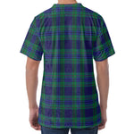 Blue Green And Red Tartan Pattern Print Men's Velvet T-Shirt