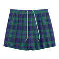 Blue Green And Red Tartan Pattern Print Mesh Shorts