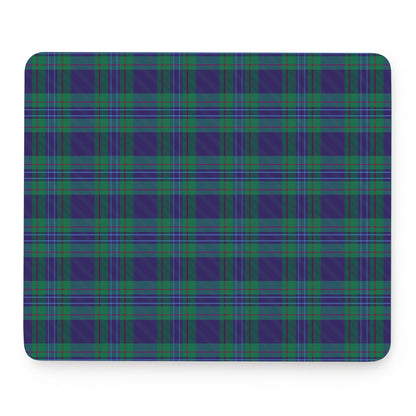 Blue Green And Red Tartan Pattern Print Mouse Pad