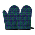 Blue Green And Red Tartan Pattern Print Oven Mitts