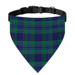 Blue Green And Red Tartan Pattern Print Over The Collar Dog Bandana