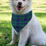 Blue Green And Red Tartan Pattern Print Over The Collar Dog Bandana