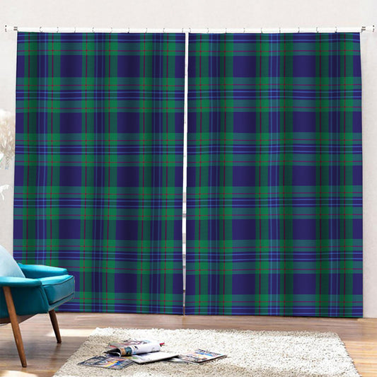 Blue Green And Red Tartan Pattern Print Pencil Pleat Curtains