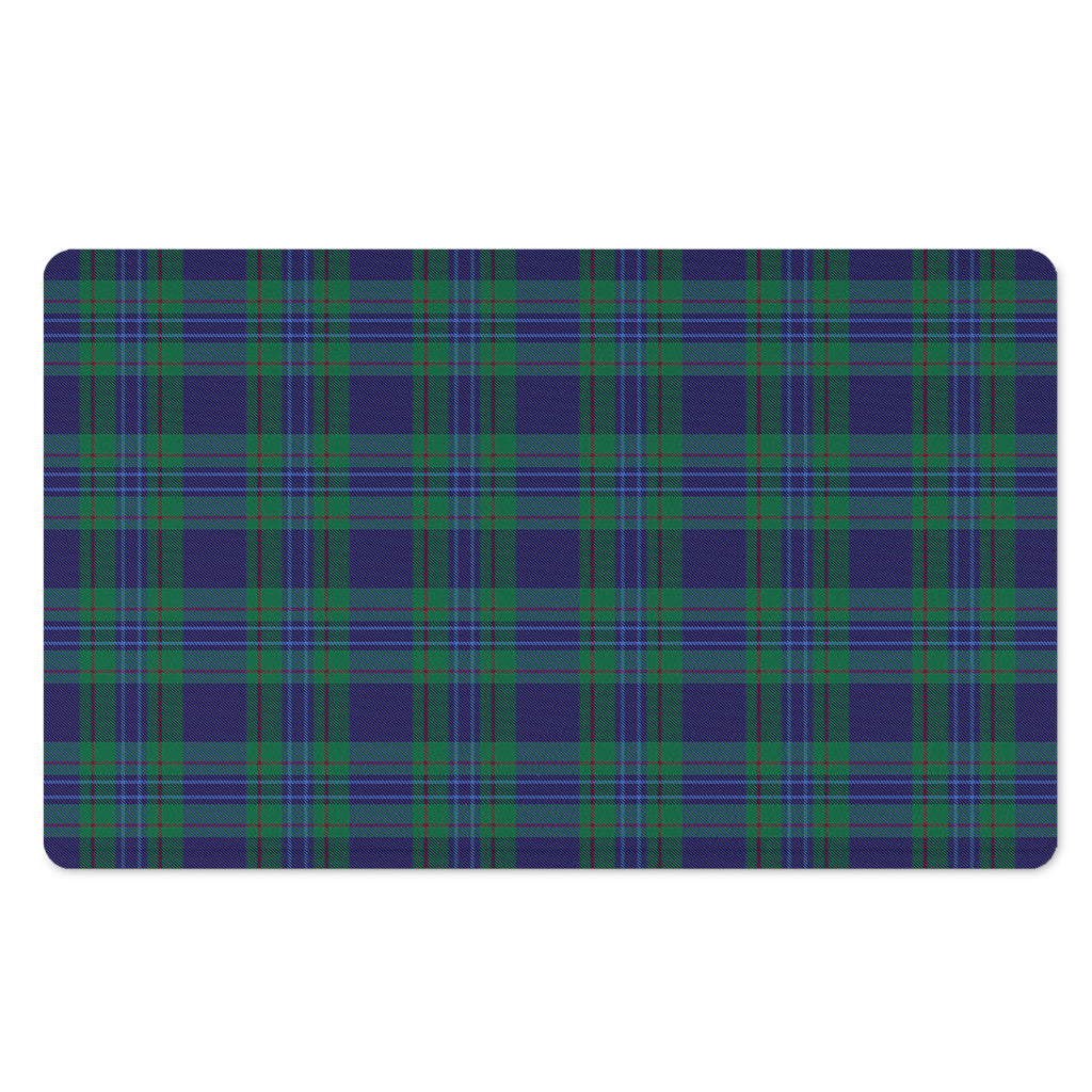 Blue Green And Red Tartan Pattern Print Polyester Doormat