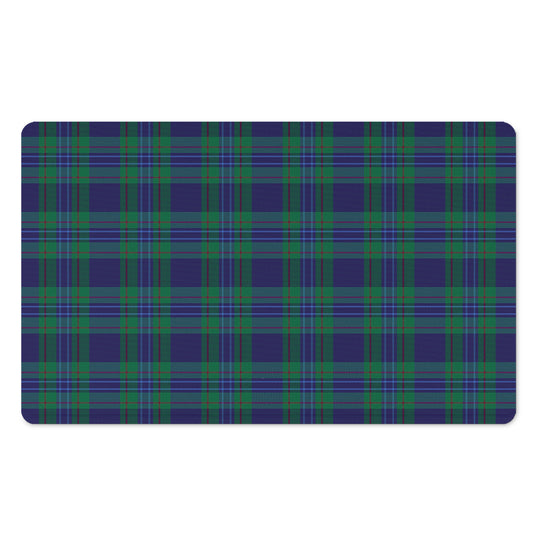 Blue Green And Red Tartan Pattern Print Polyester Doormat