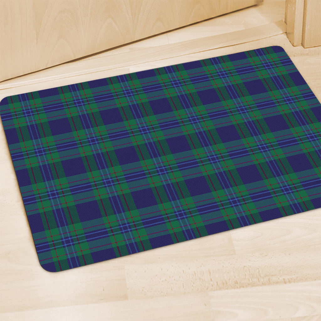 Blue Green And Red Tartan Pattern Print Polyester Doormat