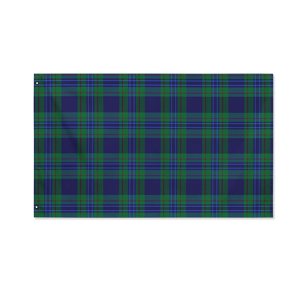 Blue Green And Red Tartan Pattern Print Polyester Flag