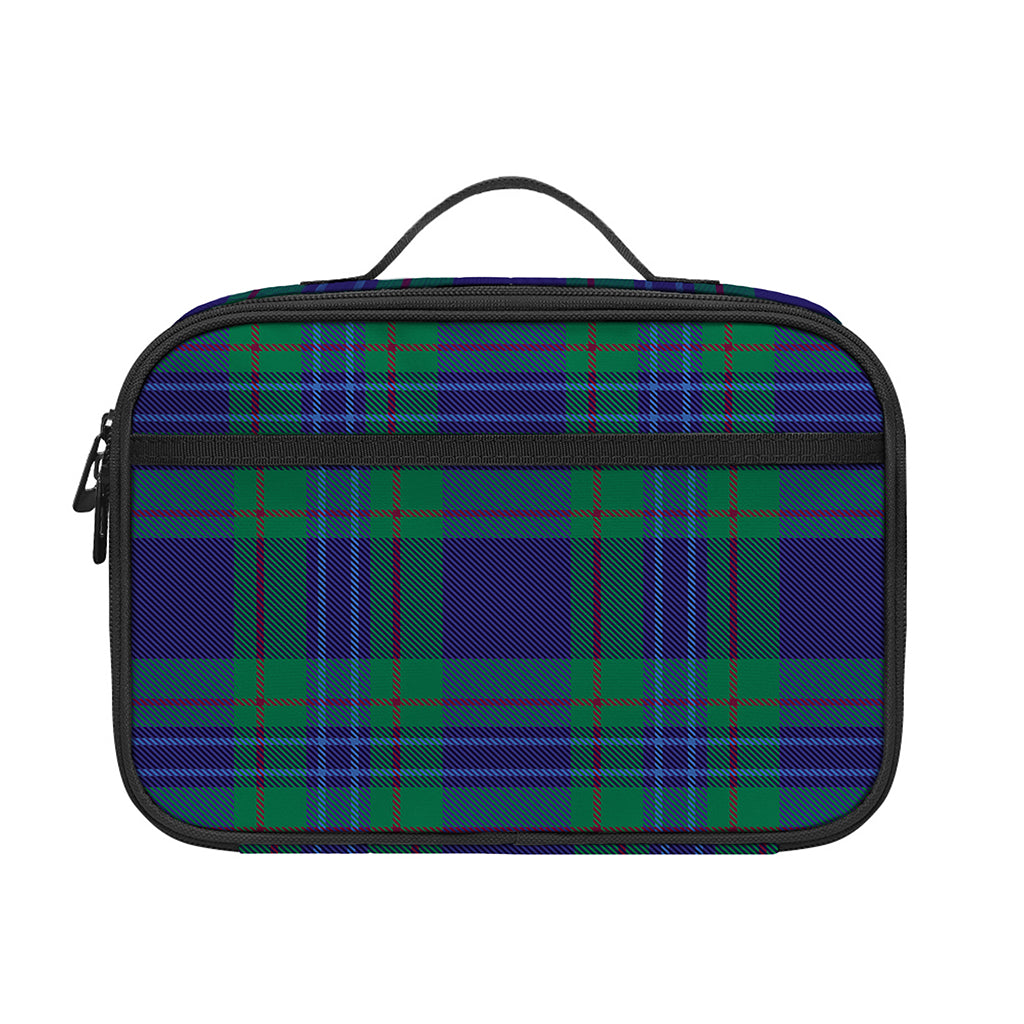 Blue Green And Red Tartan Pattern Print Portable Lunch Bag