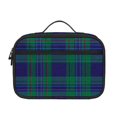 Blue Green And Red Tartan Pattern Print Portable Lunch Bag