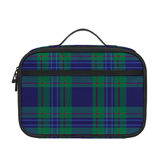 Blue Green And Red Tartan Pattern Print Portable Lunch Bag