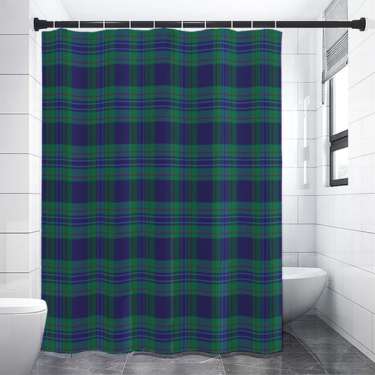 Blue Green And Red Tartan Pattern Print Premium Shower Curtain