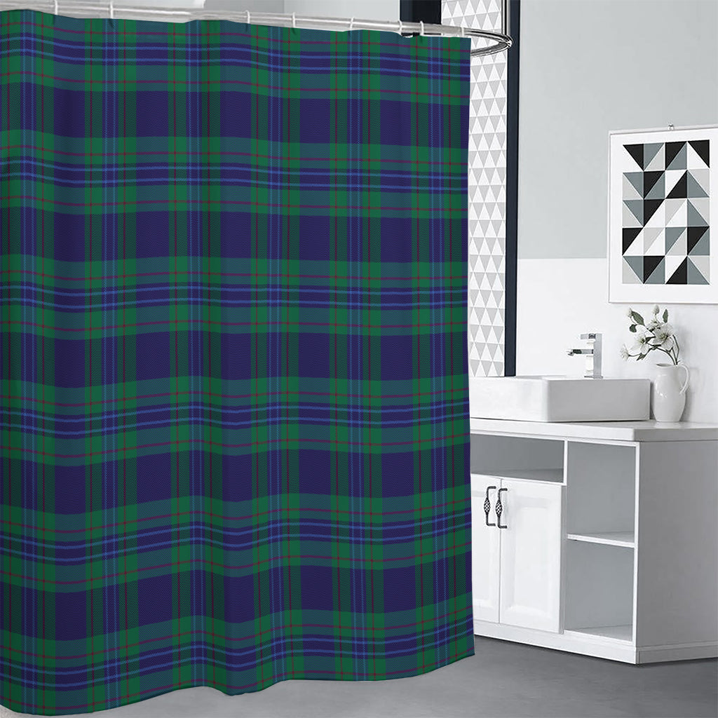 Blue Green And Red Tartan Pattern Print Premium Shower Curtain
