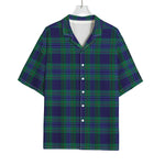 Blue Green And Red Tartan Pattern Print Rayon Hawaiian Shirt