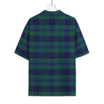 Blue Green And Red Tartan Pattern Print Rayon Hawaiian Shirt