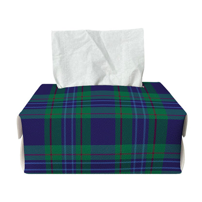 Blue Green And Red Tartan Pattern Print Rectangle Tissue Box Cover