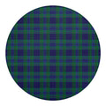 Blue Green And Red Tartan Pattern Print Round Blanket