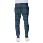 Blue Green And Red Tartan Pattern Print Scuba Joggers