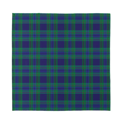 Blue Green And Red Tartan Pattern Print Silk Bandana
