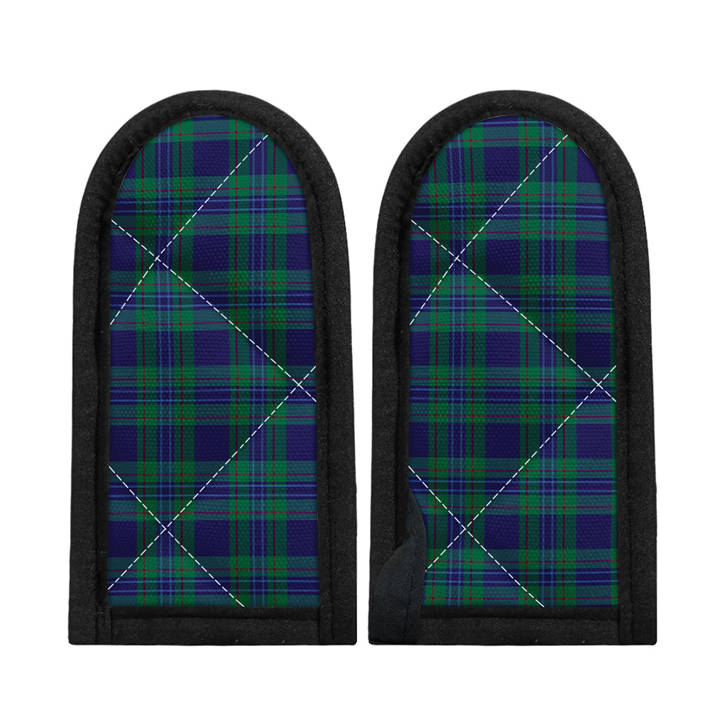 Blue Green And Red Tartan Pattern Print Skillet Handle Cover