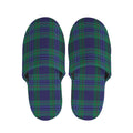 Blue Green And Red Tartan Pattern Print Slippers