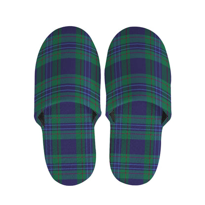Blue Green And Red Tartan Pattern Print Slippers