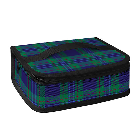 Blue Green And Red Tartan Pattern Print Small Lunch Bag