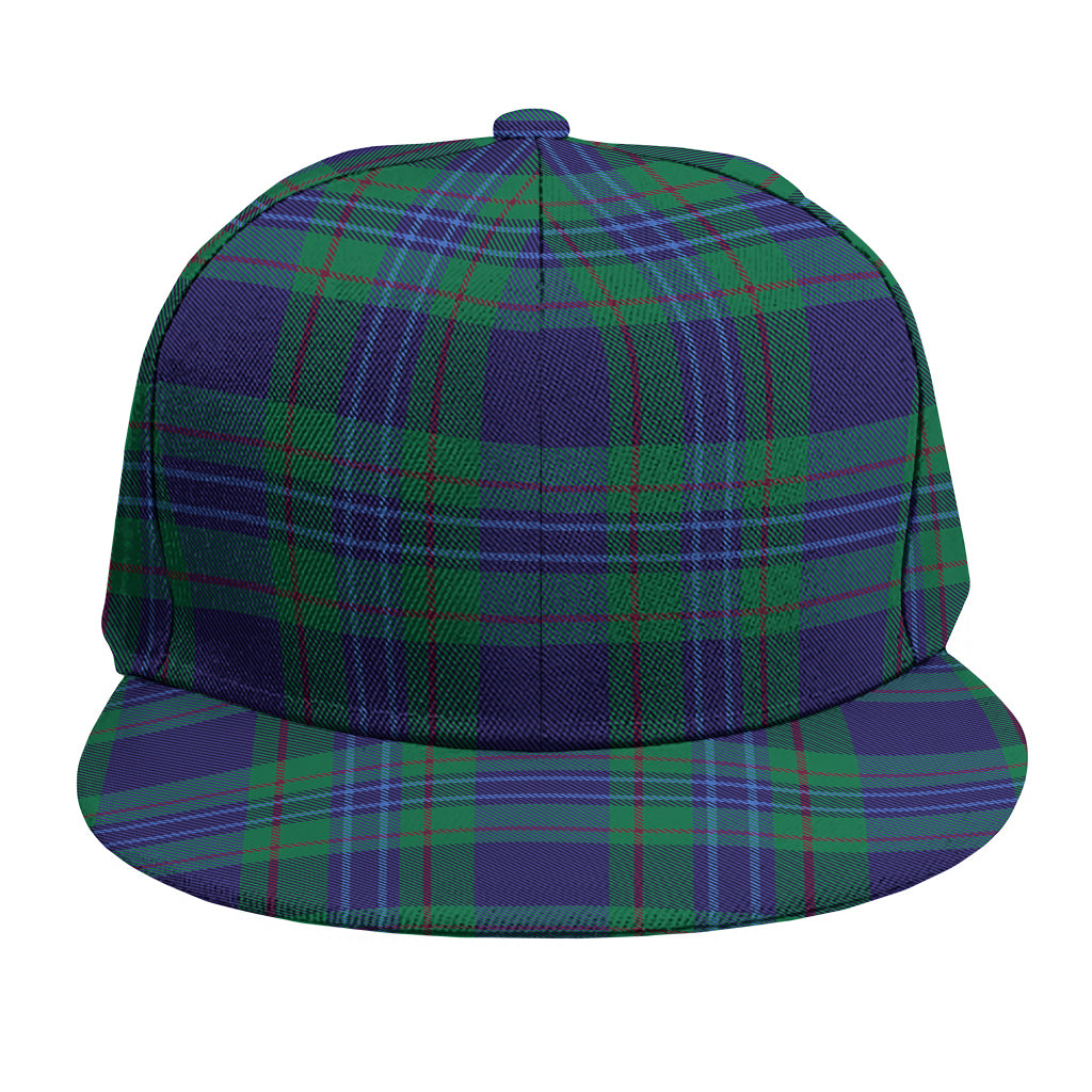 Blue Green And Red Tartan Pattern Print Snapback Cap