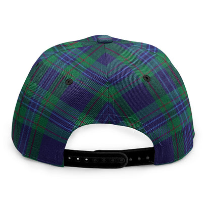 Blue Green And Red Tartan Pattern Print Snapback Cap