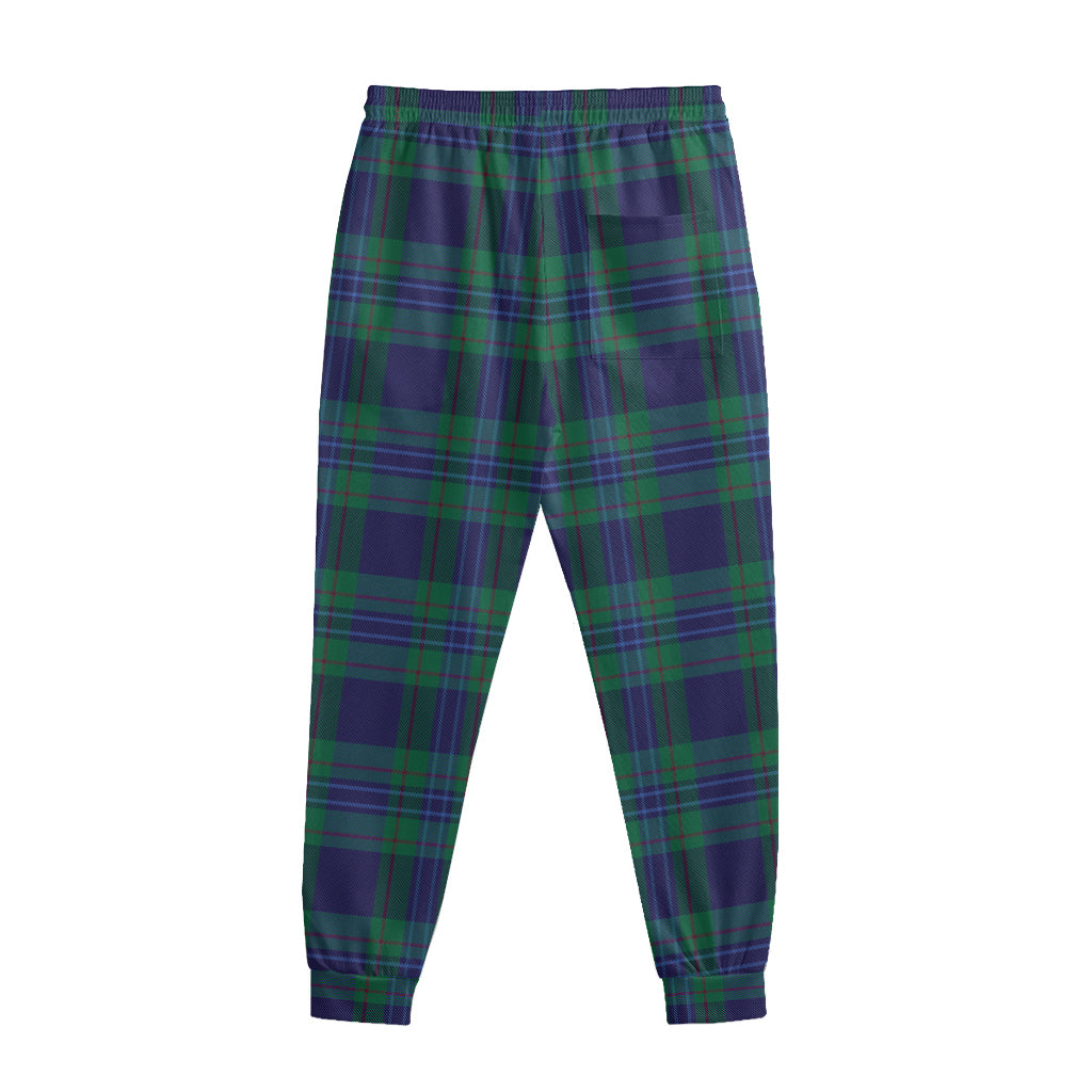 Blue Green And Red Tartan Pattern Print Sweatpants